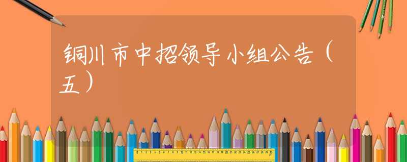 銅川市中招領(lǐng)導(dǎo)小組公告（五）