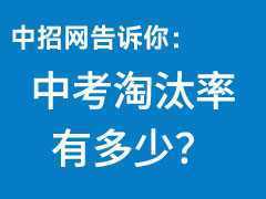 中考淘汰率有多少？難度有多大？考不上高中的孩子都去哪了？